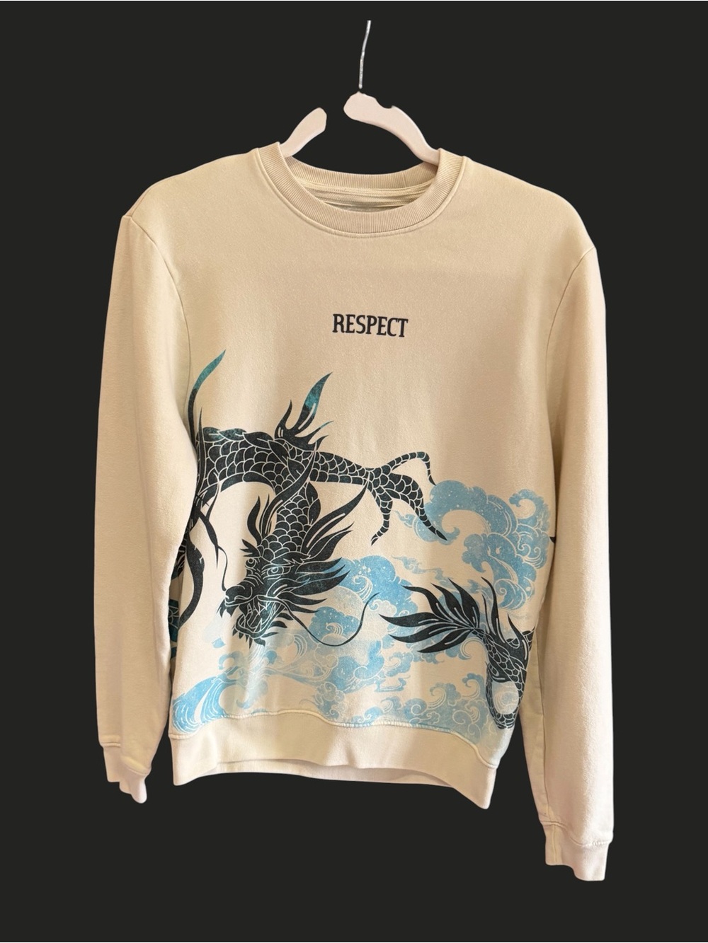 BLIND ROOSTER Respect Dragon Crewneck Sweatshirt S